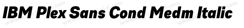 IBM Plex Sans Cond Medm Italic字体转换